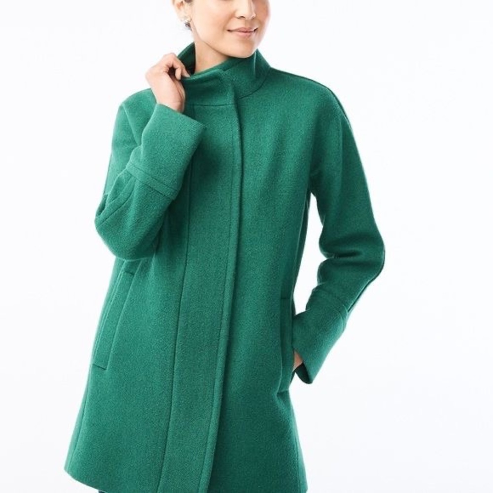 J. Crew Factory City Coat in Green/Emerald - Picture 4 of 15